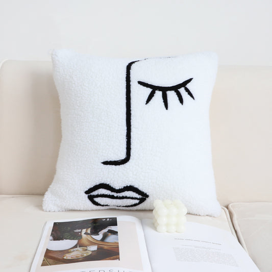 Sleepless Face  Square Pillow