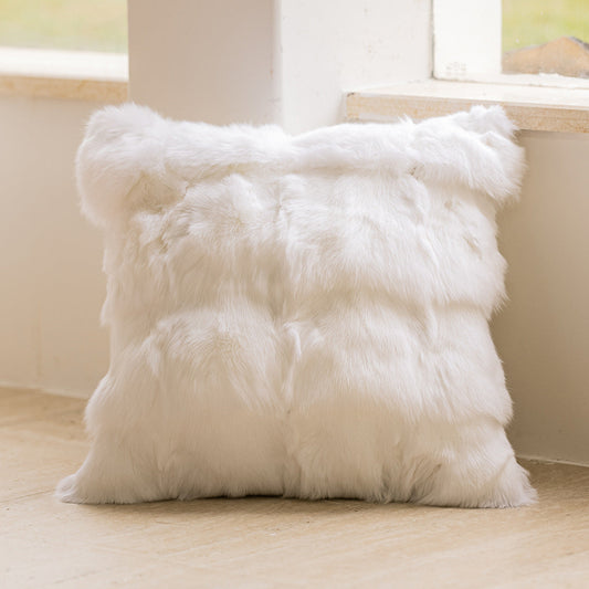 Chenille Fox Fur Throw Pillowcase