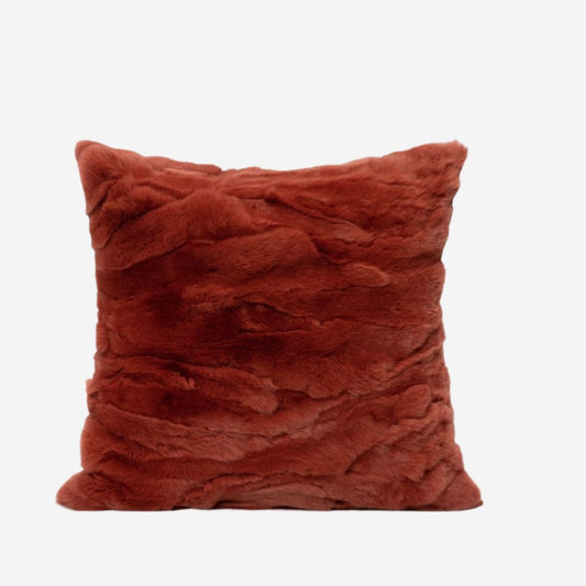 Luxury Red Rust Wine Pillow Case with Core