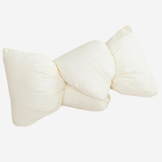 Cream White Knotted Shaped Pillow