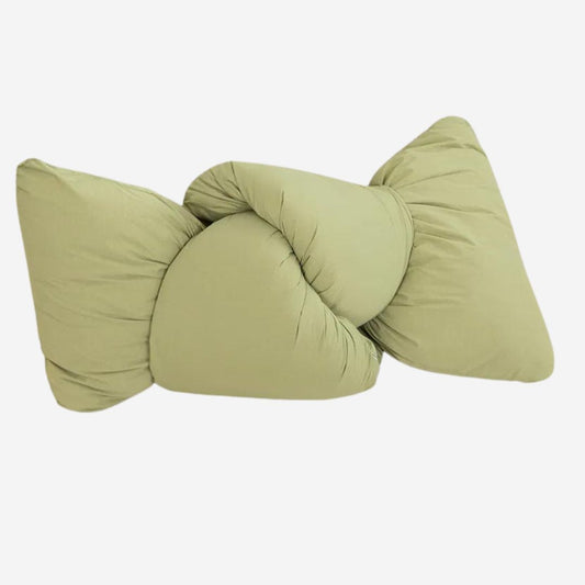 Green Knotted Shaped  Pillow