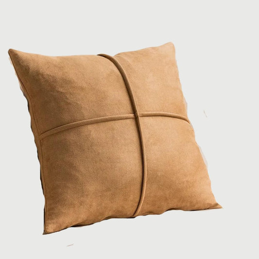 Luxury Brown Plush Throw Pillow Cover